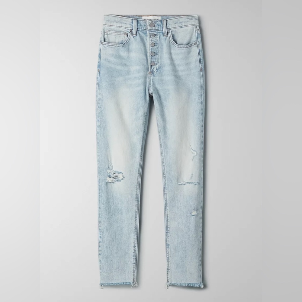 Aritzia Denim Forum The Yoko Exposed Button Jeans
